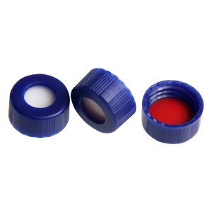 J.G 5397-09FR Preassembled Screw Threaded Ribbed Cap and PTFE/Silicone Septa with Slit 9mm Cap Size Case of 1000 Finneran Associates Inc. JG Finneran R.A.M Red 
